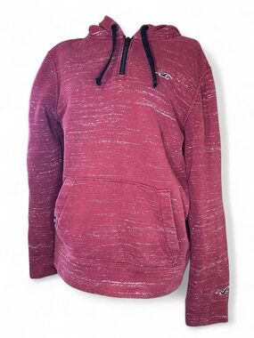 Men’s Hollister Burgundy Red Quarter Zip Hoodie